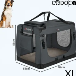 Tiertransportbox XL 82 x 58 x 58 cm navyblau