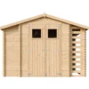 Timbela Gartenhaus aus Holz mit Brennholzschuppen