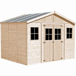 Timbela Gartenhaus / Gerätehaus aus Holz mit Boden