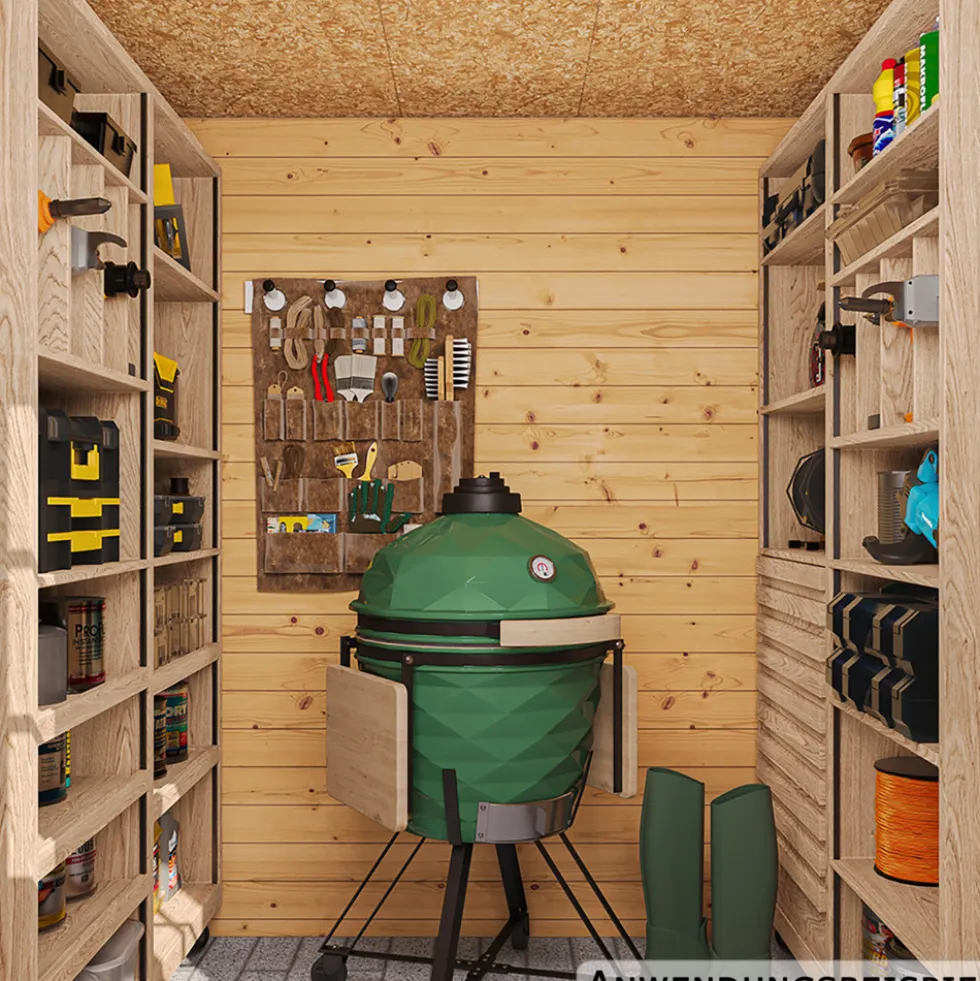 Timbela Geräteschuppen aus Holz mit Boden