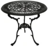 Tisch Ø 70 cm rund Aluguss Antik-Grau