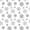 Tischdecke transparent mit silbernen Schneeflocken-Motiv, Meterware