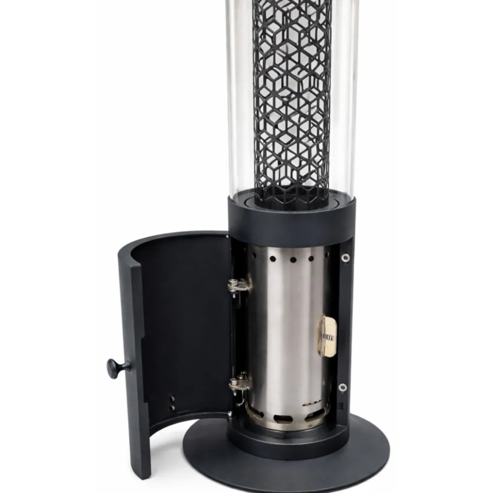 Tischfackel "Caminetto" mit Glaszylinder