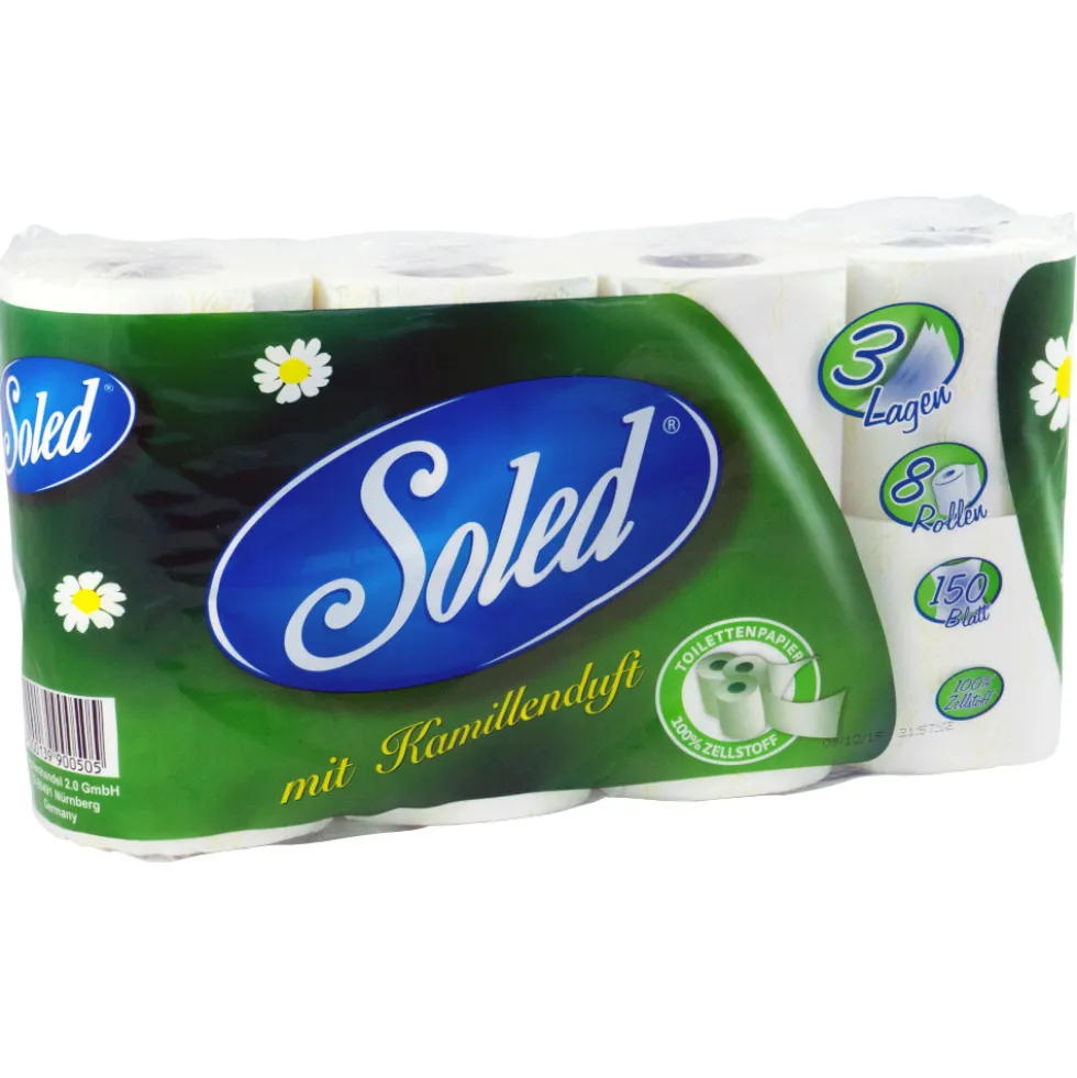 Toilettenpapier 3-lagig 8 Rollen