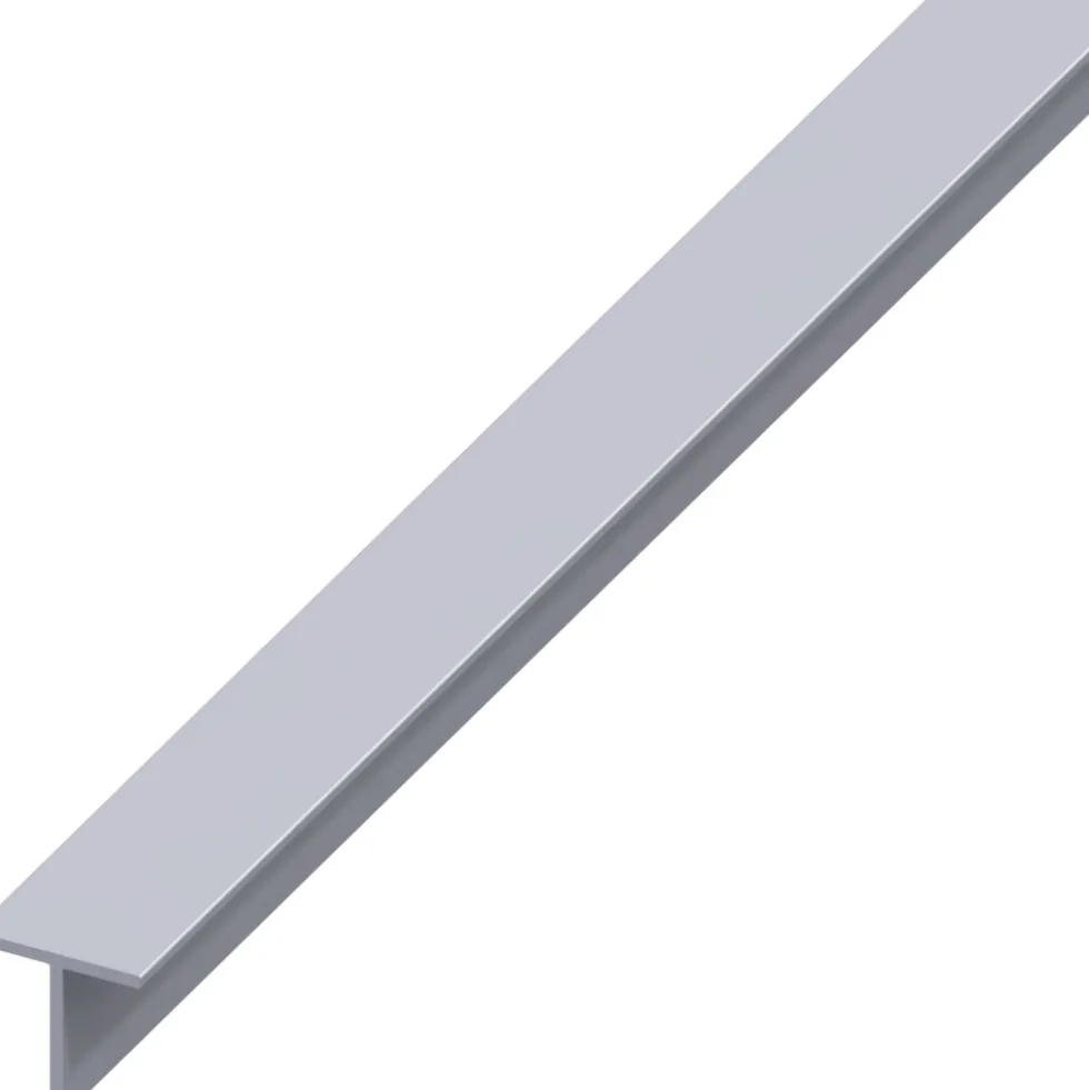 T-Profil Aluminium eloxiert 1000 x 19,5 x 19,5 x 1,5 mm silberfarben