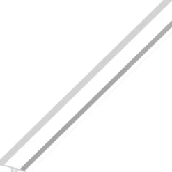 T-Profil Aluminium 1000 x 25 x 6 mm Chromoptik