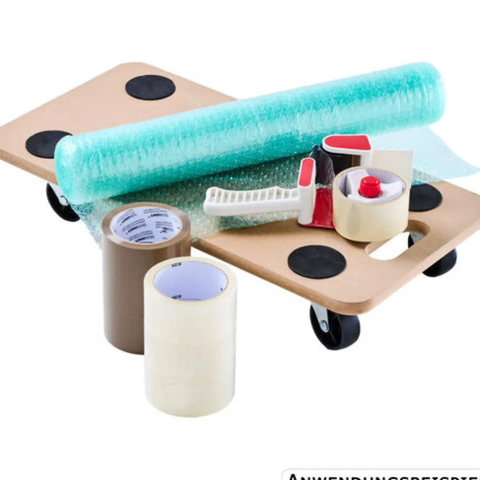 Transportroller 58 x 29 x 9,5 cm aus MDF-Platte 150 kg mit vier Lenkrollen