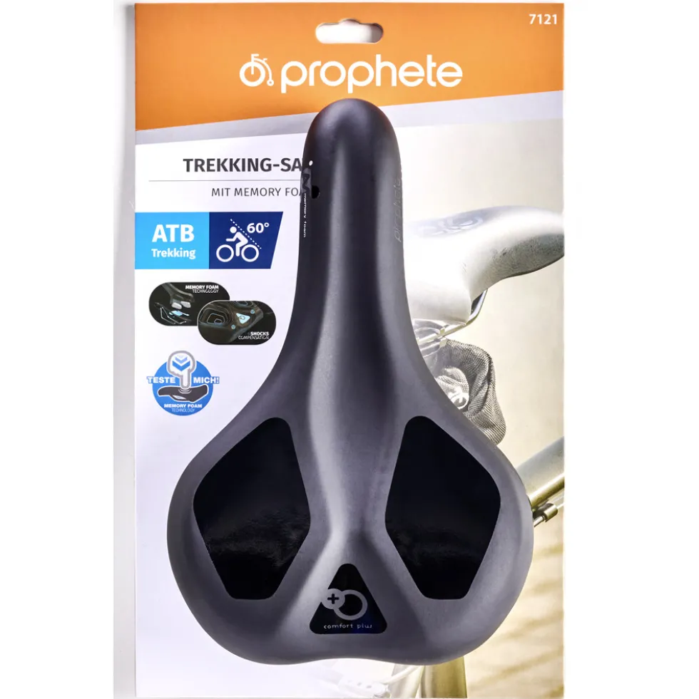 Trekking‑Sattel mit "Memory Foam", schwarz