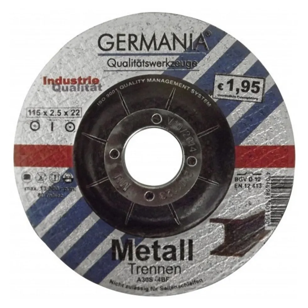 Trennscheibe Metall 115x2,5 bombiert Industriequalität Trennen
