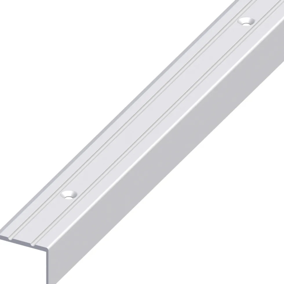 Treppen-Profil schmal Aluminium eloxiert 1000 x 25 x 20 mm silberfarben