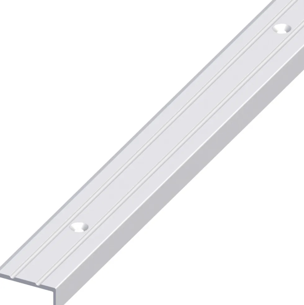 Treppen-Profil schmal Aluminium eloxiert 1000 x 25 x 10 mm silberfarben
