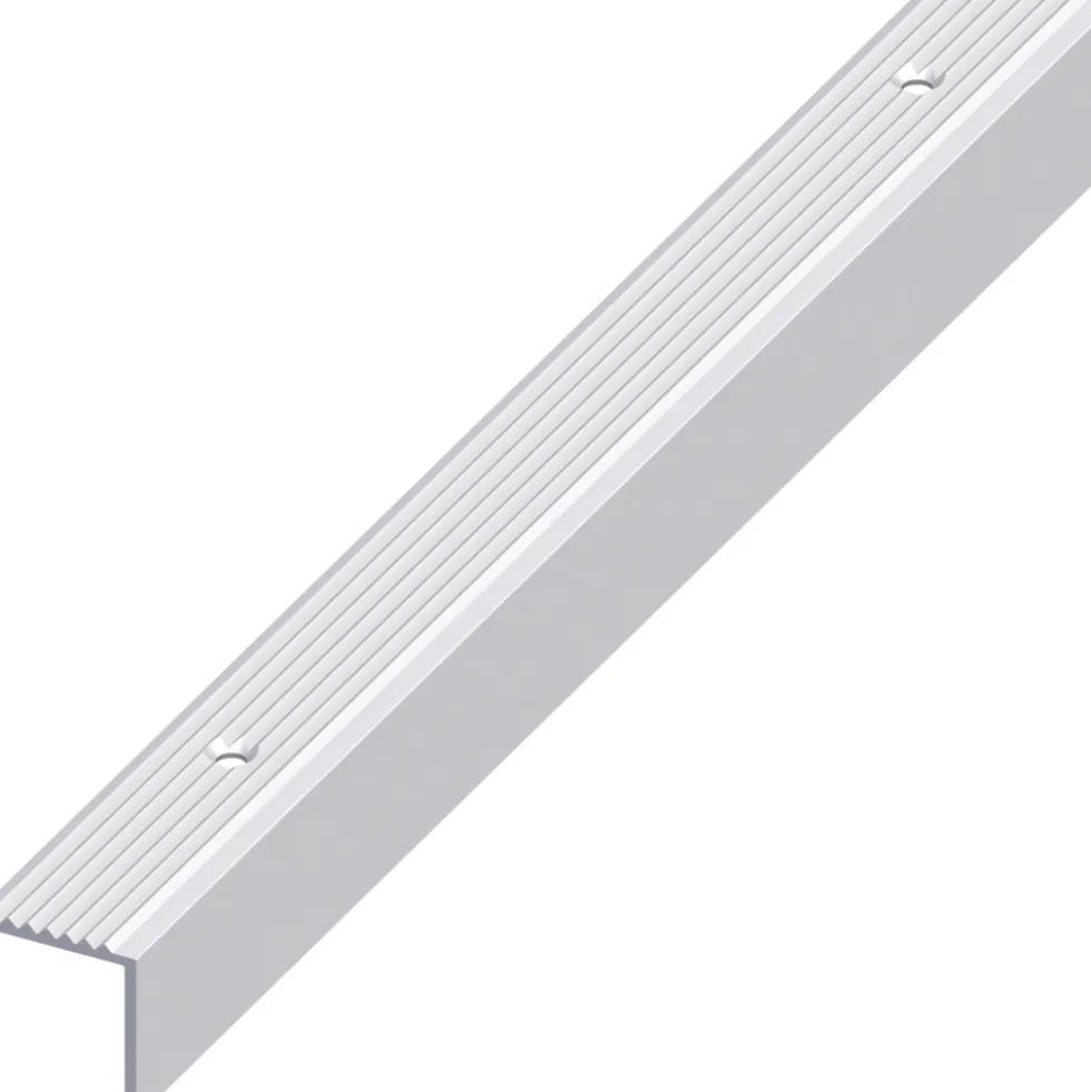Treppen-Profil schmal Aluminium eloxiert 1000 x 19 x 20 mm silberfarben