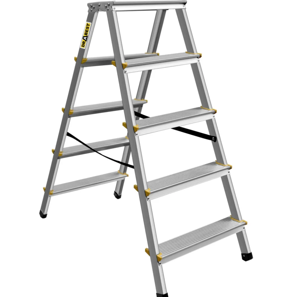 Trittleiter aus Aluminium mit 2x5 Stufen