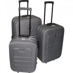 Trolley-Set 3-teilig aus EVA-Kunststoff in Grau