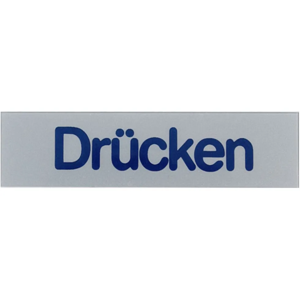 Türschild 80 x 20 mm, selbstklebend, Drücken