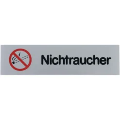 Türschild 160 x 40 mm, selbstklebend, Nichtraucher