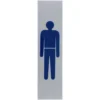 Türschild 160 x 40 mm, selbstklebend, Symbol Herren