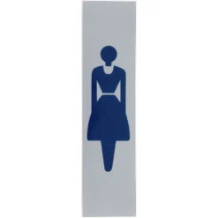 Türschild 160 x 40 mm, selbstklebend, Symbol Damen