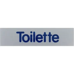 Türschild 80 x 20 mm, selbstklebend, Toilette