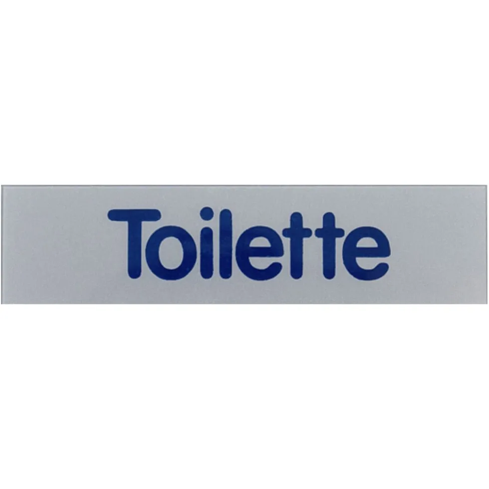 Türschild 80 x 20 mm, selbstklebend, Toilette