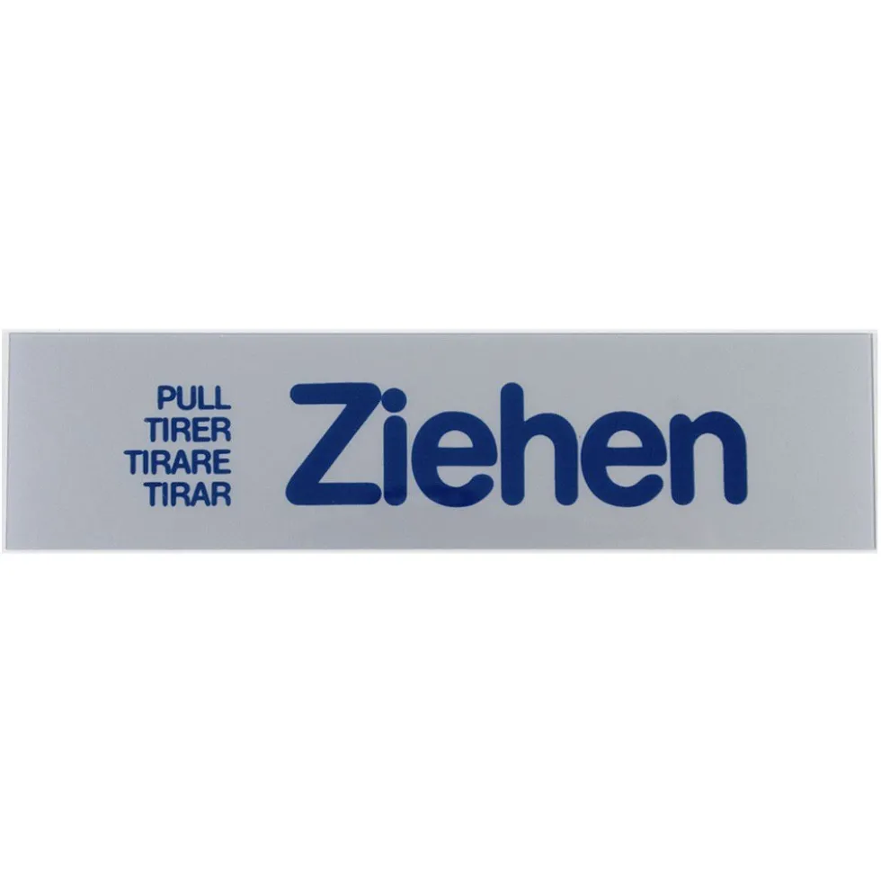 Türschild 160 x 40 mm, selbstklebend, Ziehen