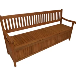 Truhenbank 4-Sitzer, Holz Eukalyptus
