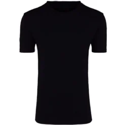 T-Shirt Doppelpack schwarz aus Baumwolle mit Rund-Ausschnitt