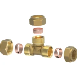 T-Stück blank Klemmfitting 15mm für Kupfer