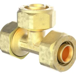 T-Stück reduziert Metallverbundrohr 20 x 20 x 20 x 2 mm vernickelt