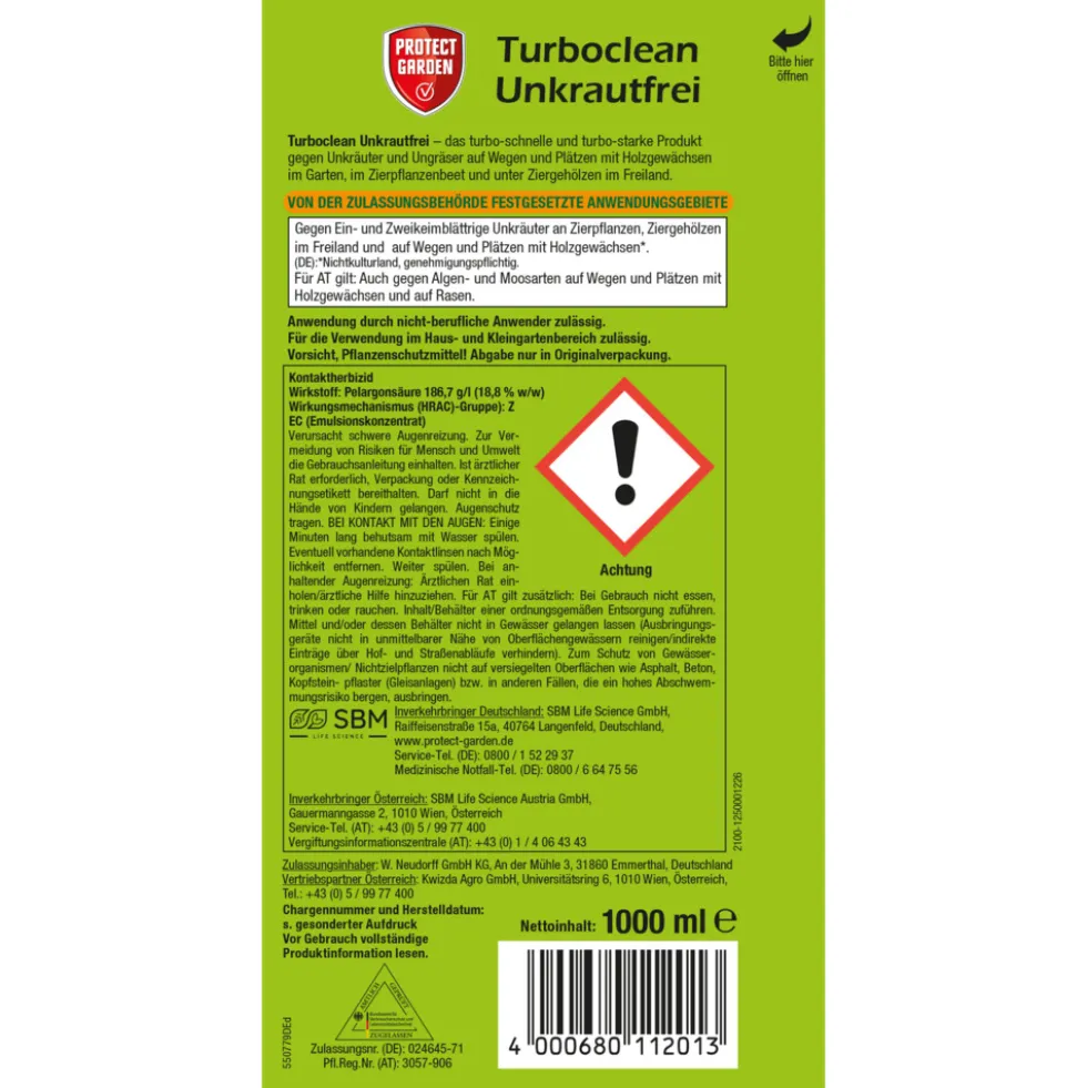 Turboclean Unkrautfrei Konzentrat 1 Liter