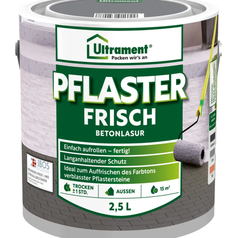 Ultrament Betonlasur Pflaster Frisch 2,5 Liter grau