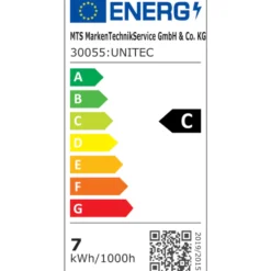UNITEC® LED-Strahler 7 Watt 850 Lumen 6500 K IP 44 mit Bewegungsmelder weiß