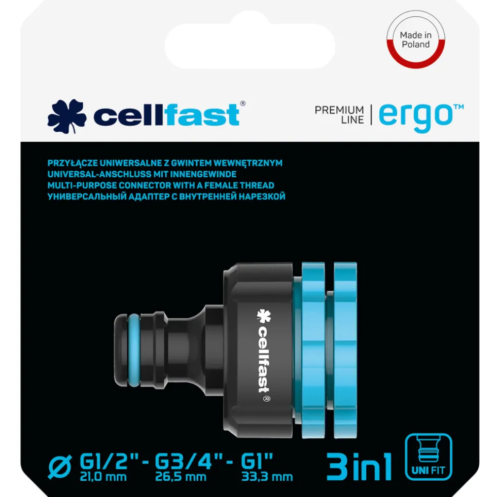 Universal Wasserhahnanschluss ERGO™ 1/2"- 3/4" - 1"