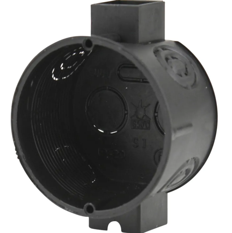 Unterputz-Schalterdose Ø 60 mm x T 40 mm schwarz