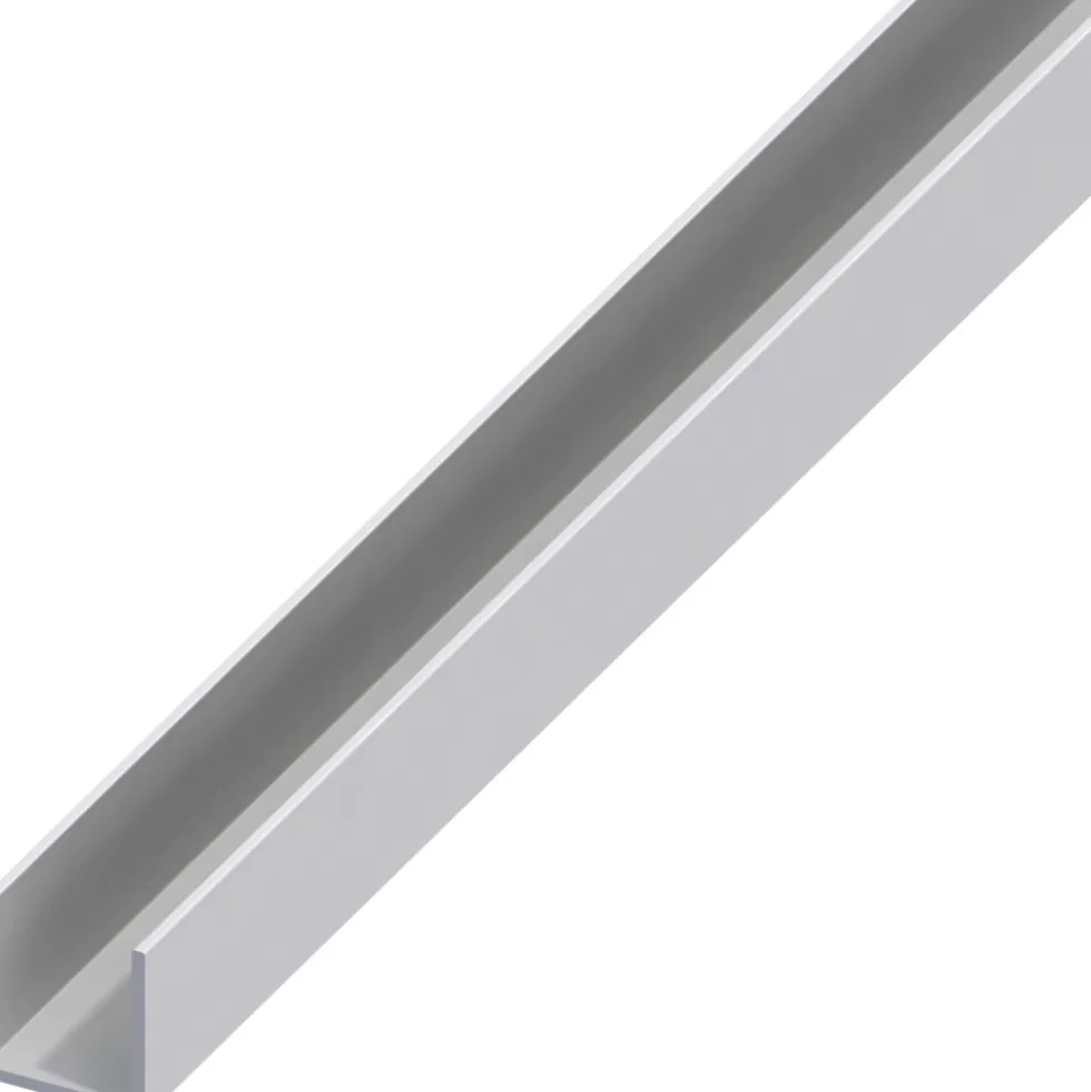 U-Profil Aluminium eloxiert 1000 x 8,2 x 10,1 x 1,3 mm silberfarben