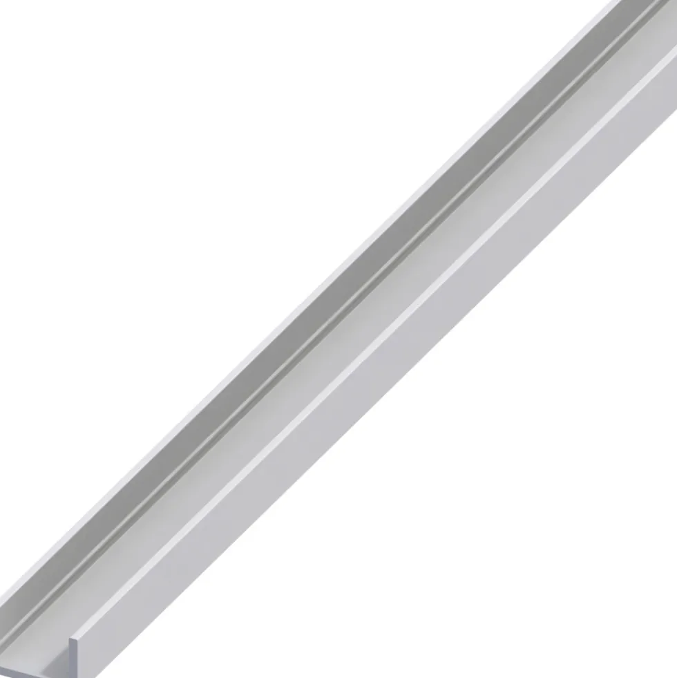 U-Profil Aluminium eloxiert 1000 x 10 x 19,5 x 1,5 mm silberfarben