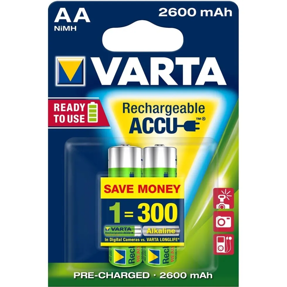 Varta NIMH-AA Mignon Ready2use 2600mAh 2er Blister