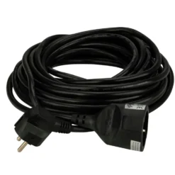 Verlängerungskabel 10 m mit Schutzkontakt-Stecker schwarz