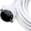 Verlängerungskabel 10 m mit Schutzkontakt-Stecker weiß