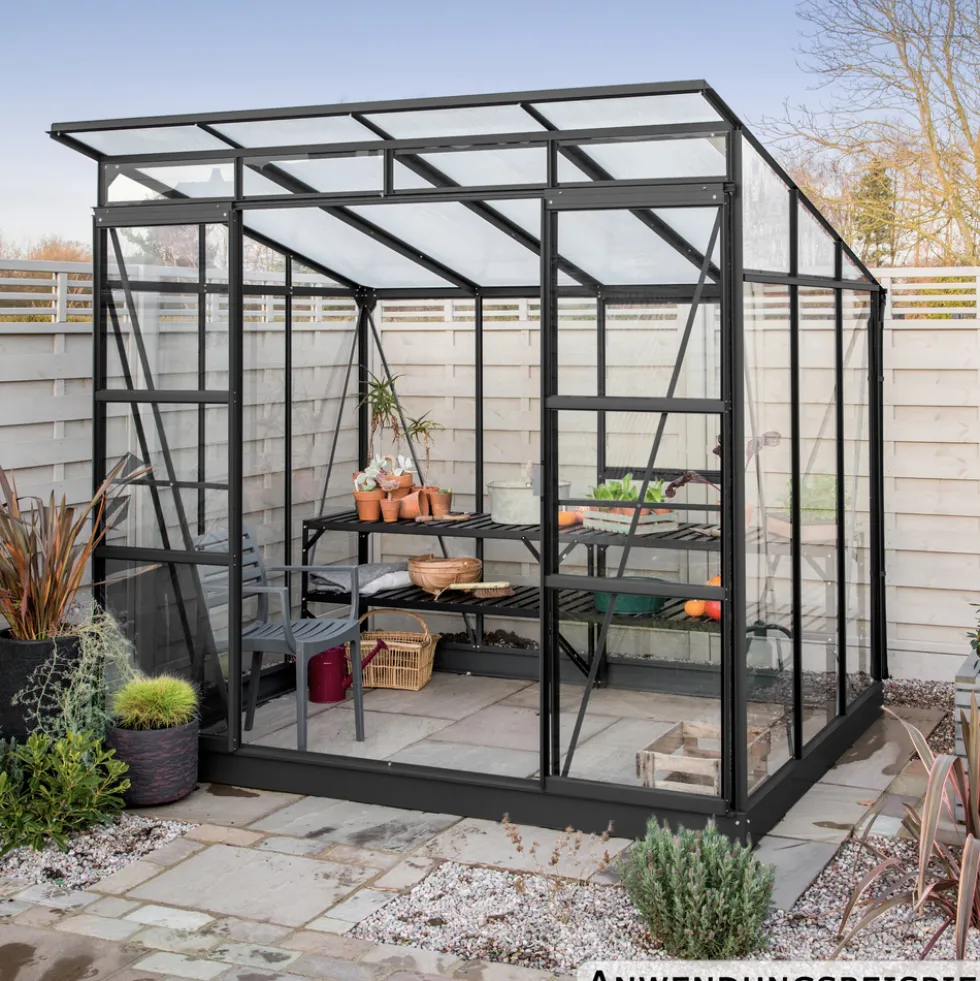Vitavia Gewächshaus Freya 254 x 192 x 225 cm schwarz