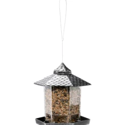 Vogelfutterhaus zum Aufhängen, silber, kupfer oder grün