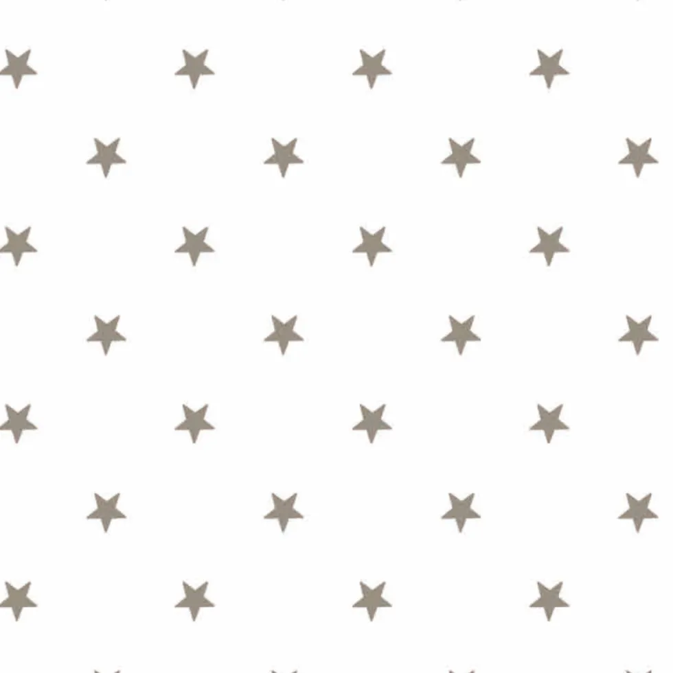 Wachstuch 1,40m Star weiß/silber