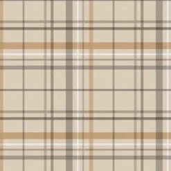 Wachstuch Tischdecke Aberdeen beige, Meterware mit 140 cm Breite