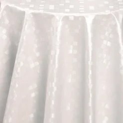 Wachstuch Tischdecke Damask weiß, Meterware