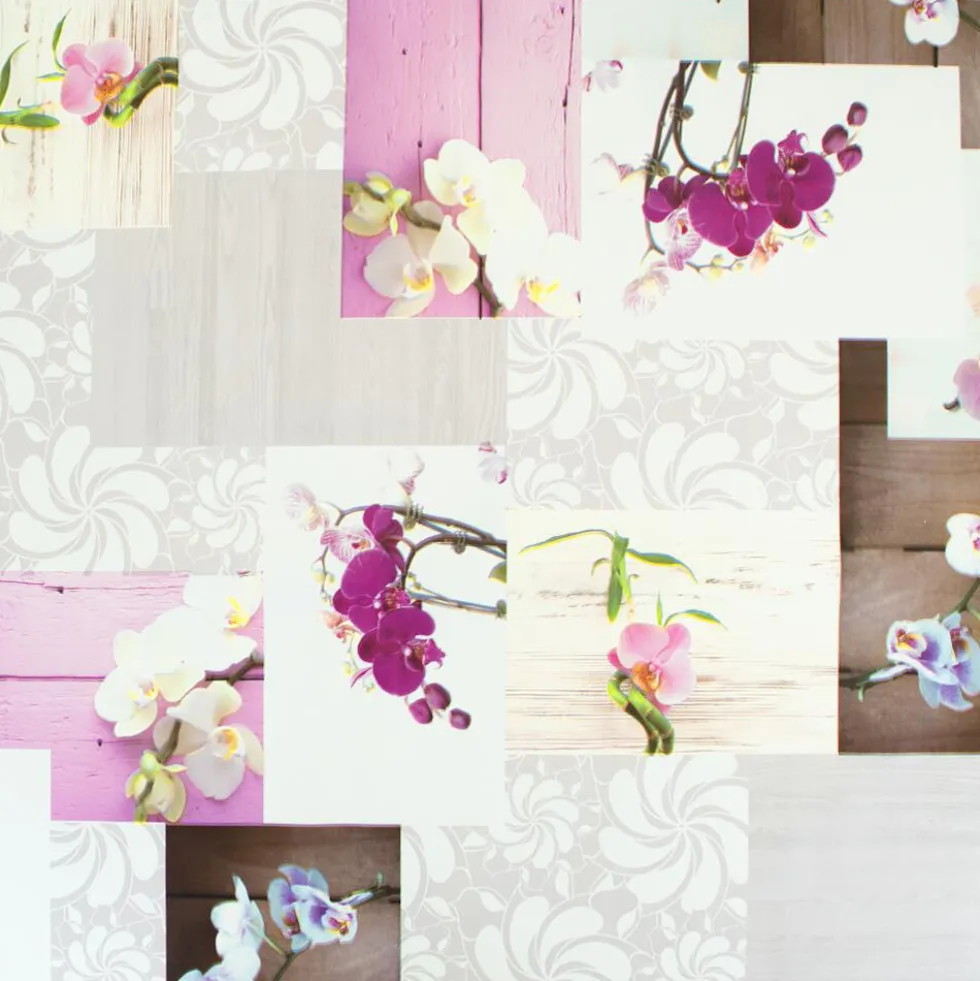 Wachstuchtischdecke Orchidee, Meterware mit 140 cm Breite