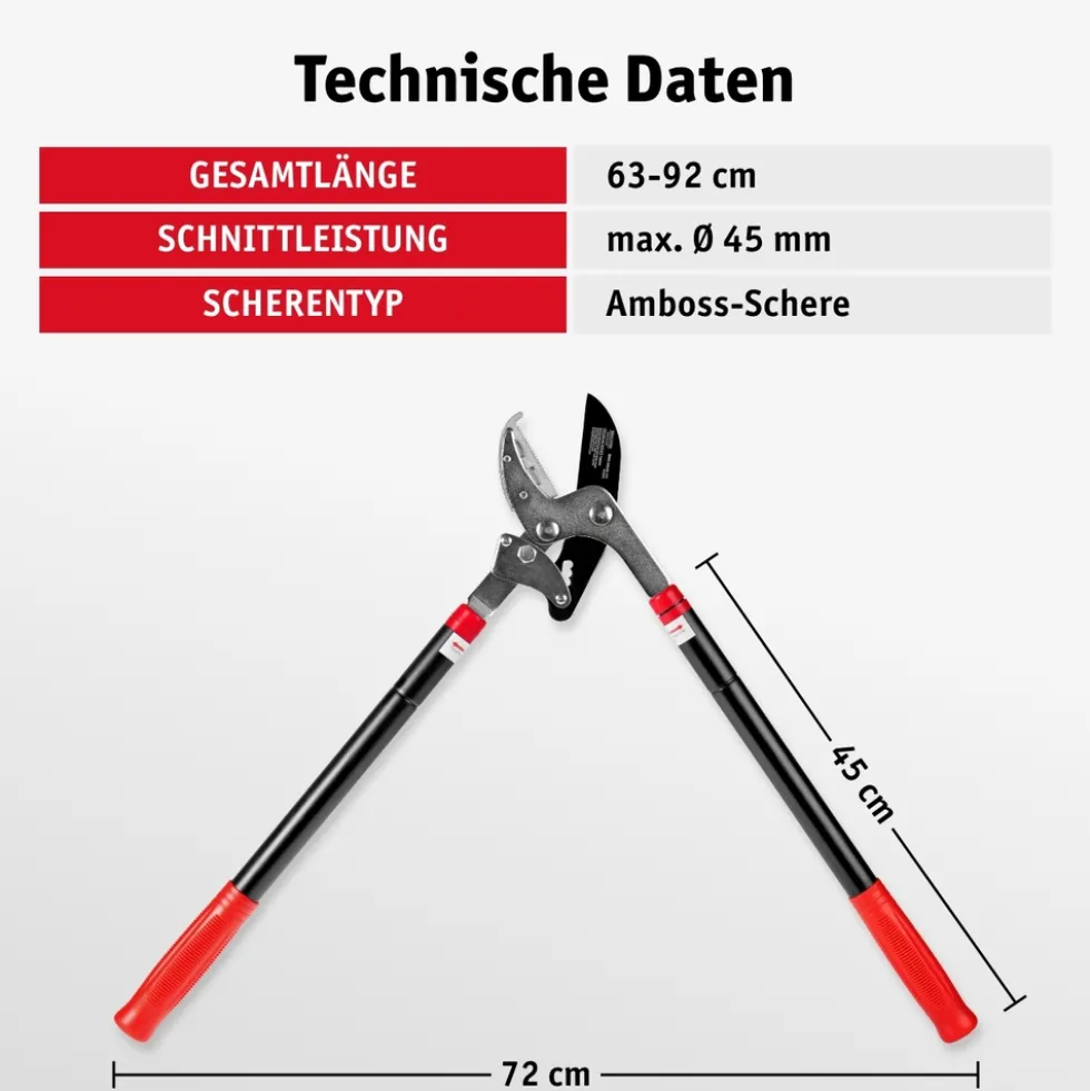 WALTER Getriebe-Astschere mit Teleskopfunktion