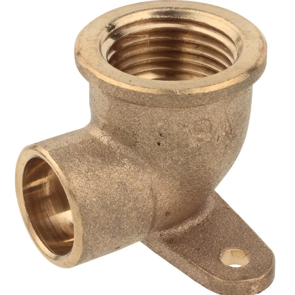 Wandscheibe 10er Pack 90° Lötfitting 15 mm x ½" Innengewinde aus Rotguss