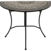 Wandtisch 90 cm x 45 cm halbrund - Tischplatte Mosaik grau