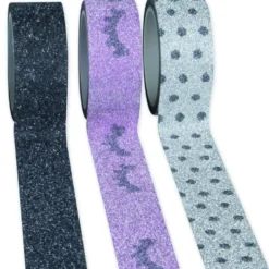 Washi Tape 3 Rollen 15 mm x 3 m Glitter