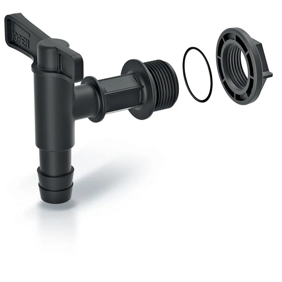 Wasserhahn Cantap aus Kunststoff in Schwarz